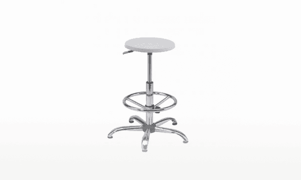 High laboratory stool with height adjustment range from 560 mm to 690 mm