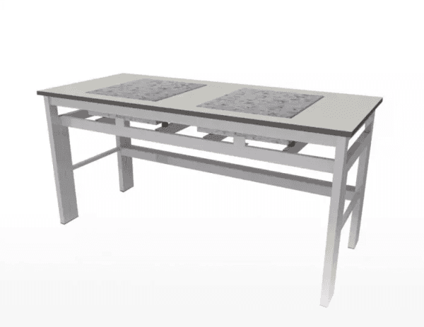 Double-station weighing table